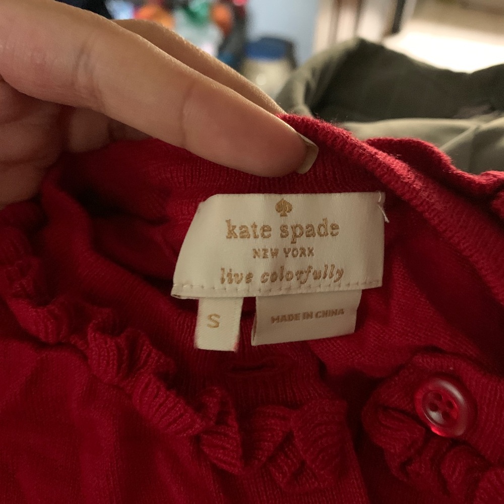 Charm Red Kate Spade Cardigan